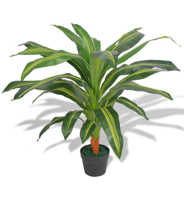 Plante artificielle avec pot Dracaena 90 cm Vert | Mobilier & Déco