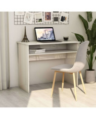 Bureau Blanc brillant 90x50x74 cm Bois d'ingénierie | Mobilier & Déco
