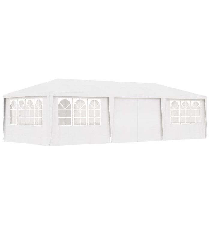 Tente de réception avec parois latérales 4x9 m Blanc 90 g/m² | Mobilier & Déco