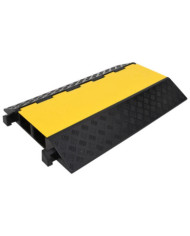Rampe de protection de câble avec 2 canaux 90 cm caoutchouc | Mobilier & Déco