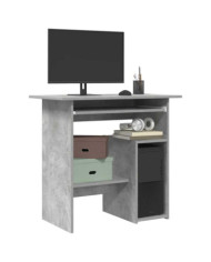 Bureau Gris béton 80x45x74 cm Bois d’ingénierie | Mobilier & Déco