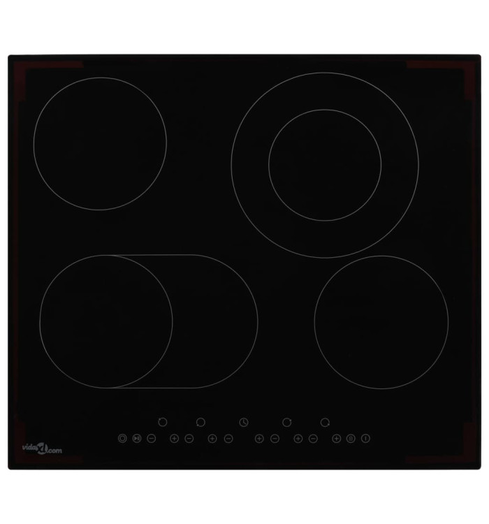 Plaque de cuisson Céramique 4 brûleurs Contrôle tactile 6600 W | Mobilier & Déco