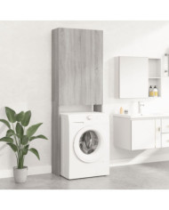 Meuble pour machine à laver Sonoma gris 64x25,5x190 cm | Mobilier & Déco