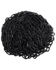 Chaîne d'avertissement Noir 100 m Ø4 mm Plastique | Mobilier & Déco