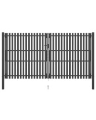 Portail de clôture de jardin Acier 4x2,5 m Anthracite | Mobilier & Déco