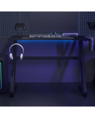 Bureau de jeu avec pieds en forme de ZZ Noir 110x60x75 cm | Mobilier & Déco
