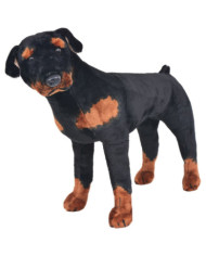Jouet en peluche Chien de race Rottweiler Marron et noir XXL | Mobilier & Déco