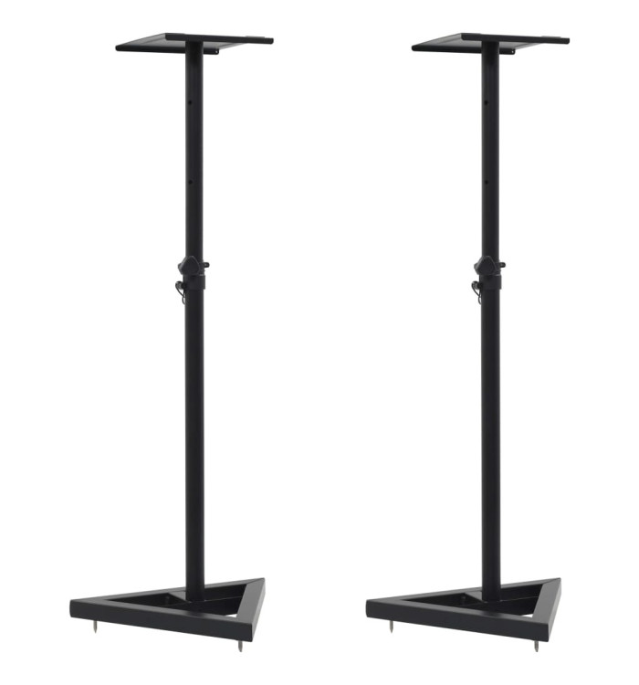 Supports de haut-parleur de moniteur de studio 2 pcs Noir Acier | Mobilier & Déco