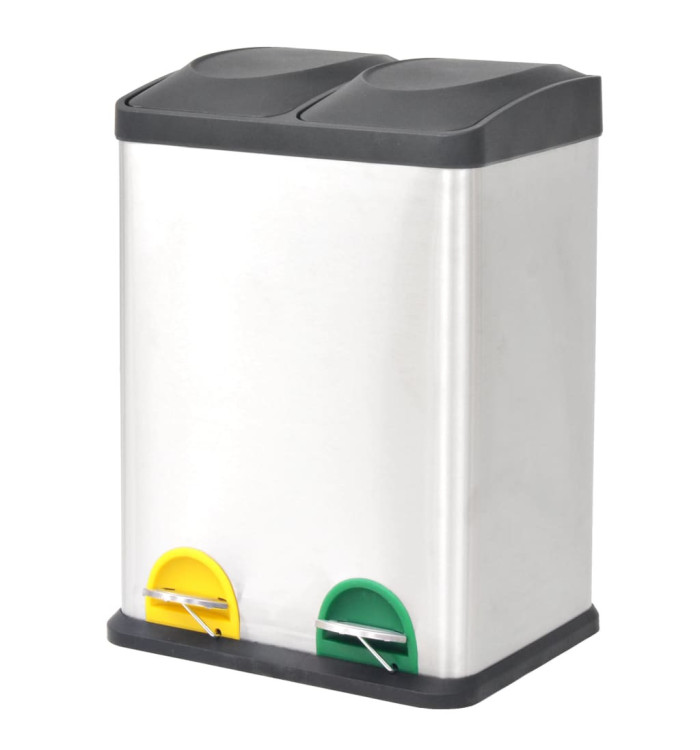 Poubelle à ordures Acier inoxydable 36 L | Mobilier & Déco
