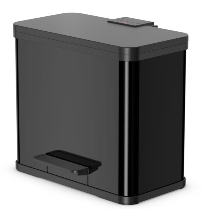 Hailo Poubelle à pédale Oko Duo Plus Taille L 17+9 L Noir 0630-260 | Mobilier & Déco