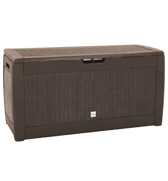 Boîte de stockage de jardin Marron 119x48x60 cm Polypropylène | Mobilier & Déco