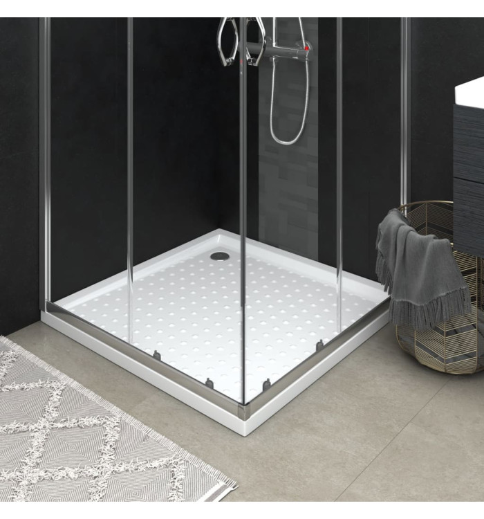 Receveur de douche avec picots Blanc 90x90x4 cm ABS | Mobilier & Déco
