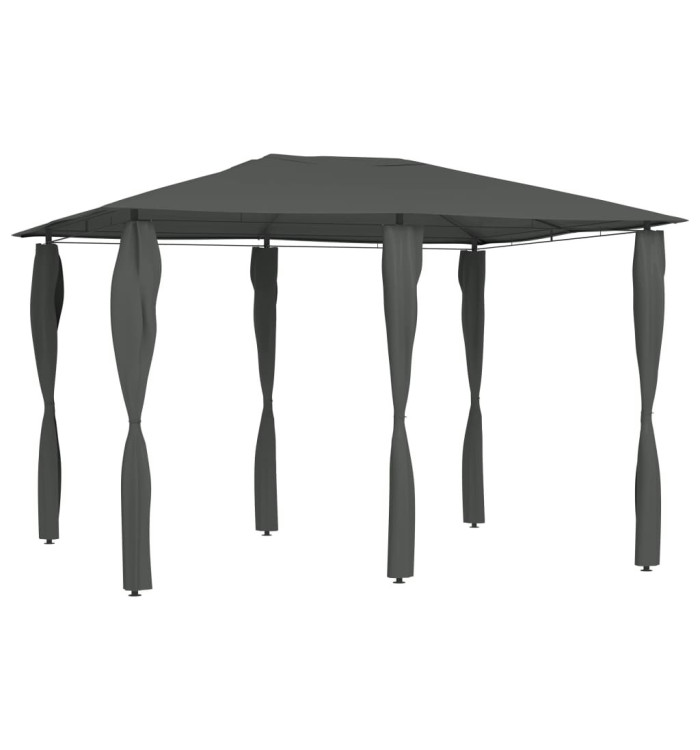 Belvédère à revêtement de poteaux 3x4x2,6 m Anthracite 160 g/m² | Mobilier & Déco