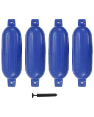 Pare-choc de bateau 4 pcs bleu 58,5x16,5 cm PVC | Mobilier & Déco