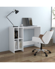 Bureau d'ordinateur portable blanc bois d'ingénierie | Mobilier & Déco