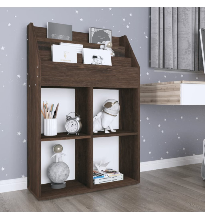 Porte-revue pour enfants Chêne fumé 71x30x114cm Bois ingénierie | Mobilier & Déco