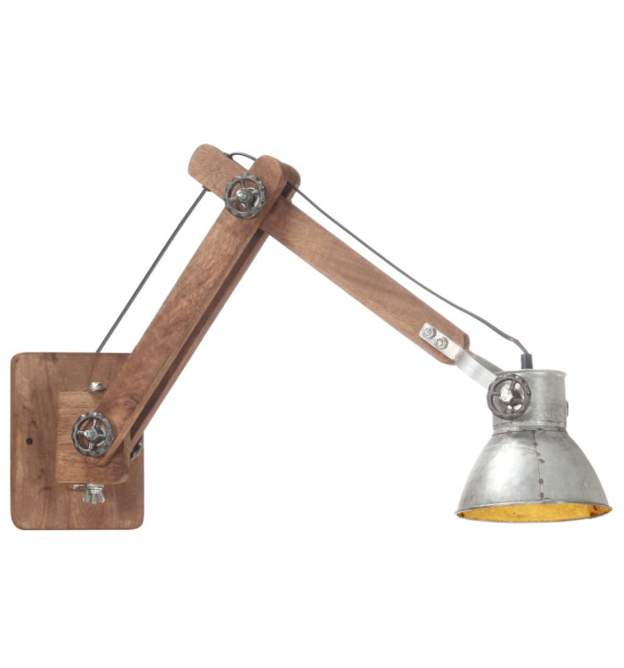 Lampe murale Style industriel Argenté Rond E27 | Mobilier & Déco