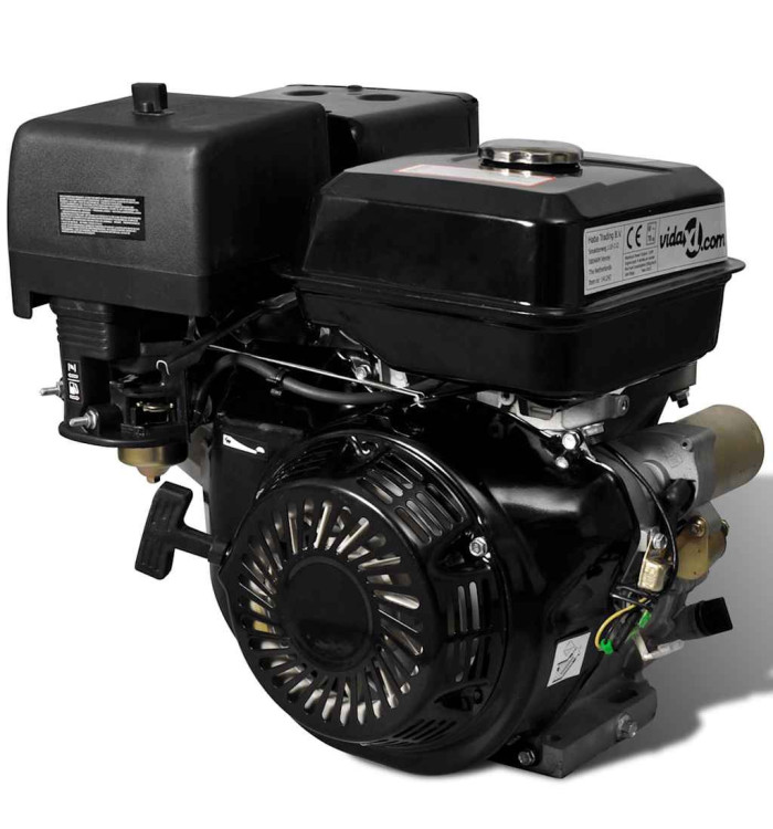 Moteur à essence 15 CV 11 kW Noir | Mobilier & Déco