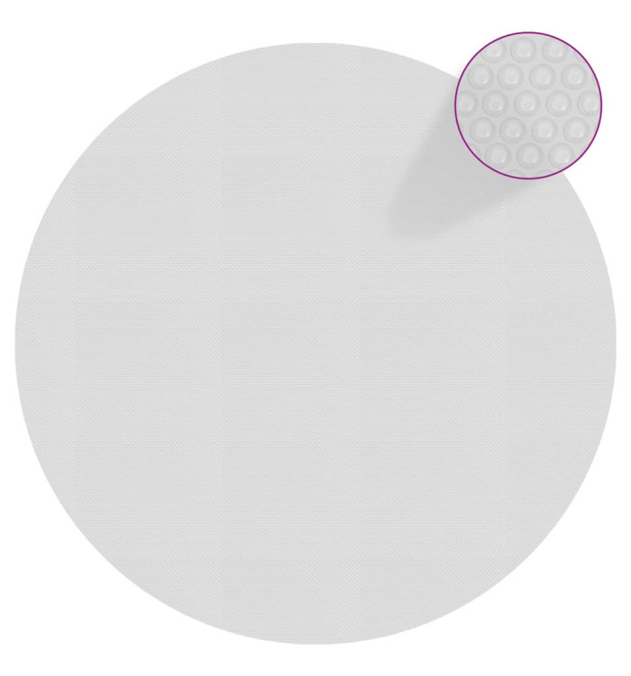 Film solaire de piscine flottant PE 549 cm Gris | Mobilier & Déco