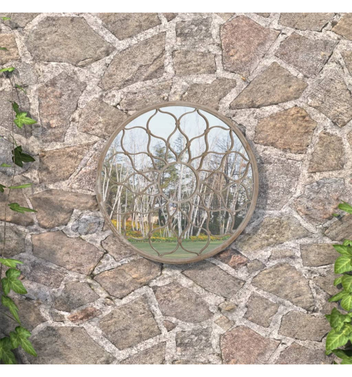 Miroir de jardin Sable 40x3 cm Fer Rond utilisation extérieure | Mobilier & Déco