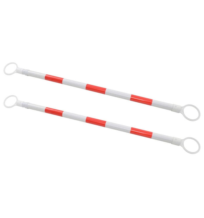 Barre rétractable pour cônes 2 pcs Plastique 116-197 cm | Mobilier & Déco