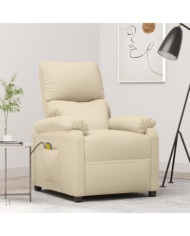 Fauteuil de massage Crème Tissu | Mobilier & Déco