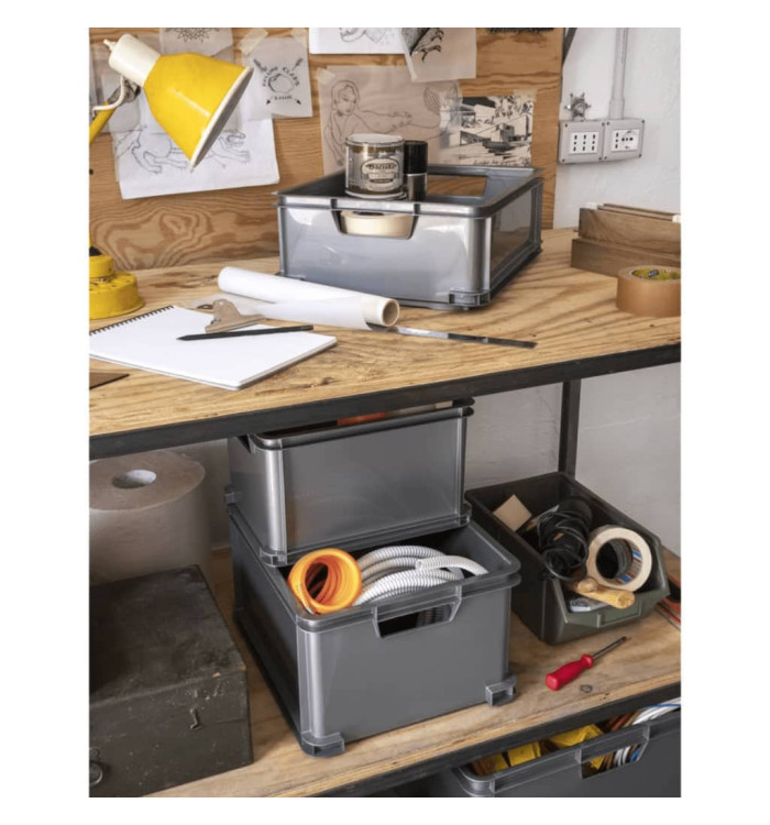 Curver Boîte de rangement Unibox L 30 L Gris | Mobilier & Déco