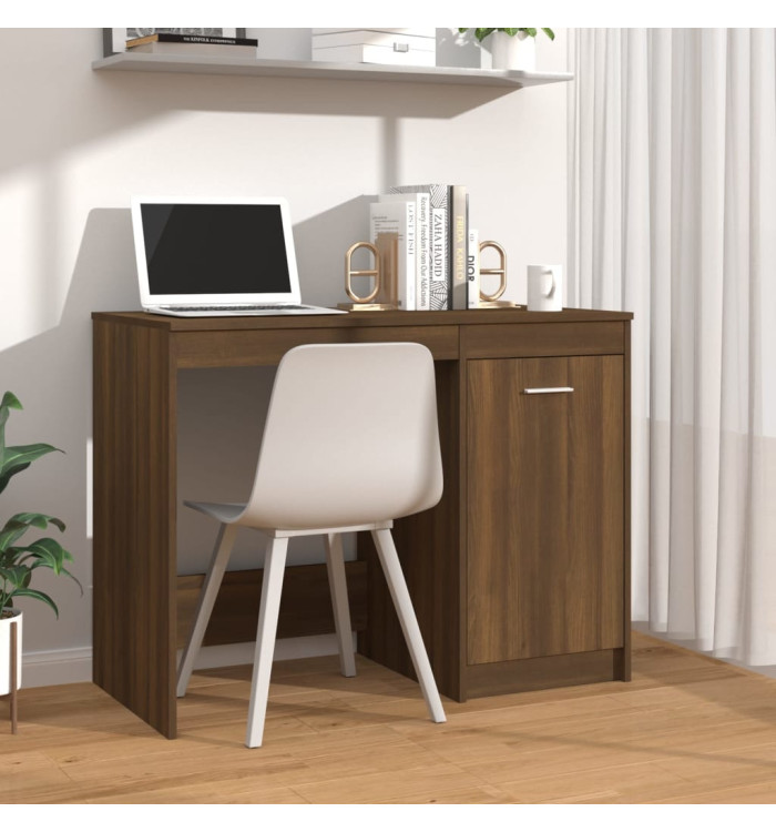 Bureau Chêne marron 100x50x76 cm Bois d'ingénierie | Mobilier & Déco