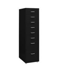 Classeur mobile Noir 28x41x109 cm Métal | Mobilier & Déco