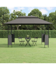 Belvédère avec toit anthracite 400x300x270 cm acier | Mobilier & Déco