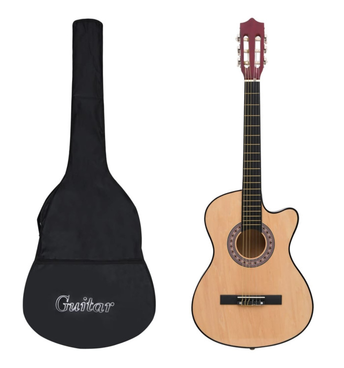 Jeu de guitare 12 pcs acoustique pan coupé western 6 cordes 38" | Mobilier & Déco