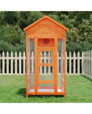 Maison à oiseaux marron 91,5x53x170 cm bois massif de pin | Mobilier & Déco