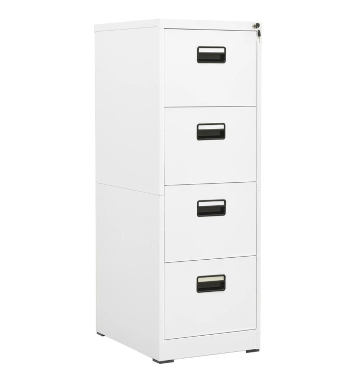 Classeur Blanc 46x62x133 cm Acier | Mobilier & Déco