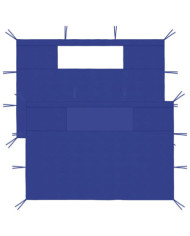 Parois latérales de belvédère avec fenêtres 2 pcs Bleu | Mobilier & Déco