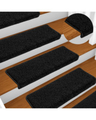 Tapis d'escalier 10 pcs 65x21x4 cm Noir | Mobilier & Déco