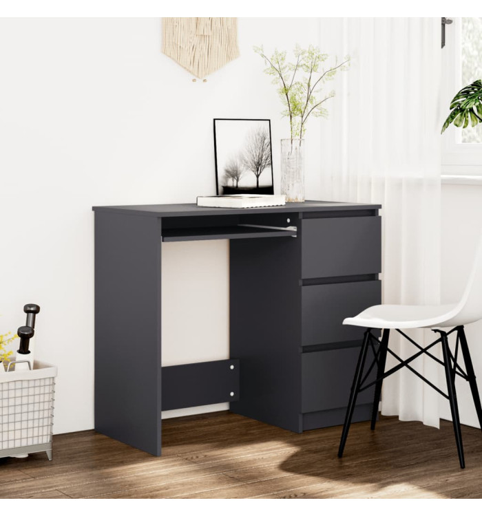Bureau Gris 90x45x76 cm Aggloméré | Mobilier & Déco