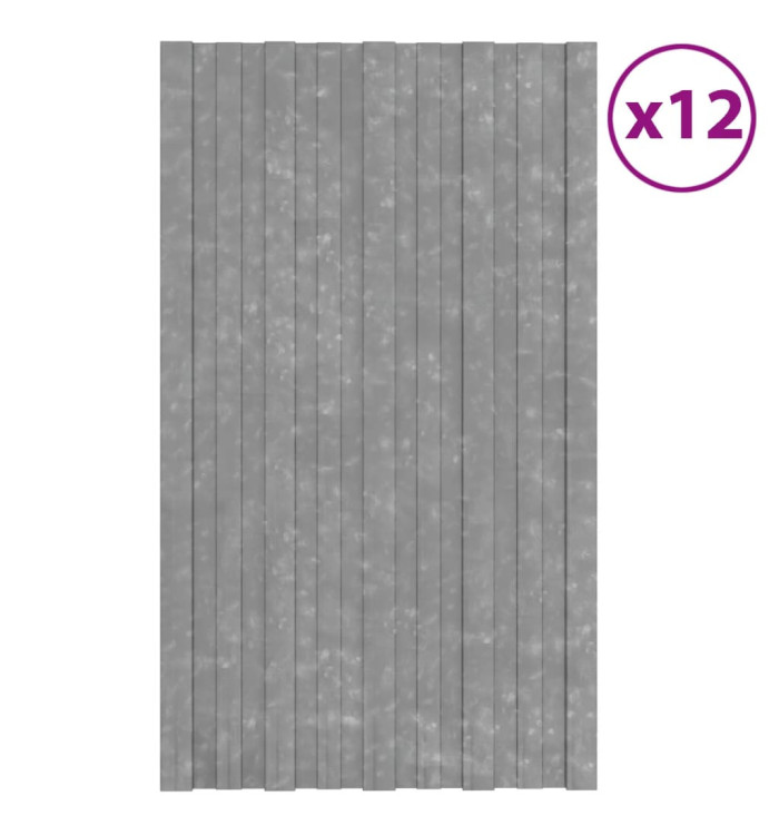 Panneaux de toiture 12 pcs Acier galvanisé Argenté 80x45 cm | Mobilier & Déco