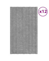 Panneaux de toiture 12 pcs Acier galvanisé Argenté 80x45 cm | Mobilier & Déco
