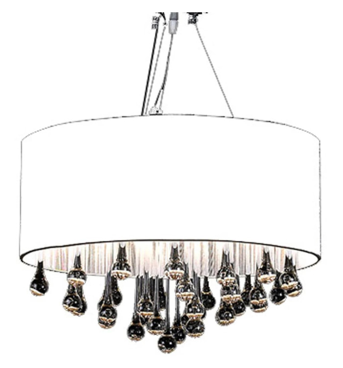 Lustre avec 85 cristaux Blanc | Mobilier & Déco