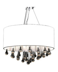 Lustre avec 85 cristaux Blanc | Mobilier & Déco