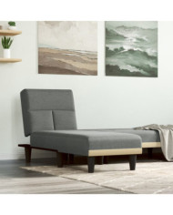 Chaise longue gris foncé tissu | Mobilier & Déco