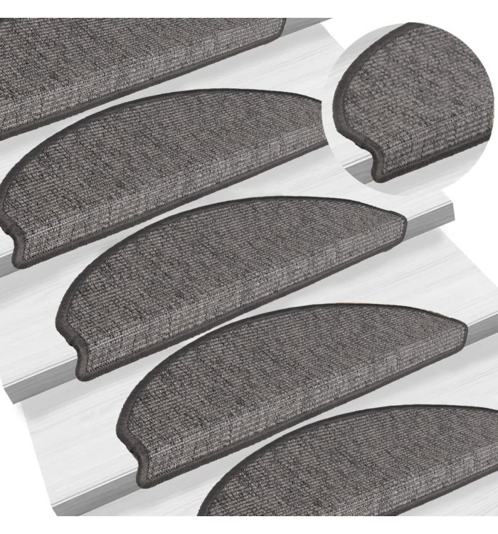 Tapis d'escalier auto-adhésifs 15 pcs Gris et beige 65x21x4 cm | Mobilier & Déco