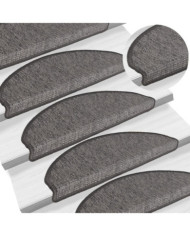 Tapis d'escalier auto-adhésifs 15 pcs Gris et beige 65x21x4 cm | Mobilier & Déco