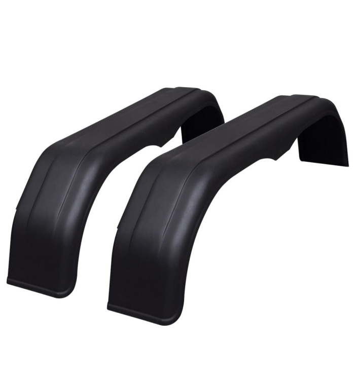 Garde-boue en tandem pour roues de remorque 2 pcs 240 x 1650 mm | Mobilier & Déco