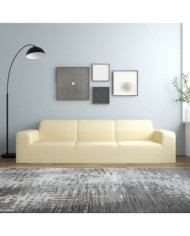 Housse extensible de canapé 4 places Crème Jersey de polyester | Mobilier & Déco