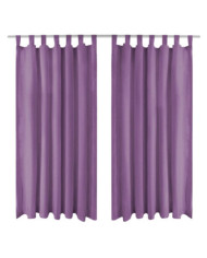 Rideau occultant avec boucles 2 pcs 140 x 245 cm Lilas | Mobilier & Déco