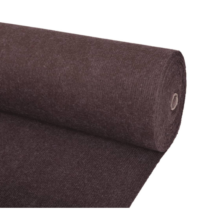 Tapis strié pour exposition 1,2x15 m Marron | Mobilier & Déco