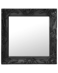 Miroir mural style baroque 50x50 cm noir | Mobilier & Déco