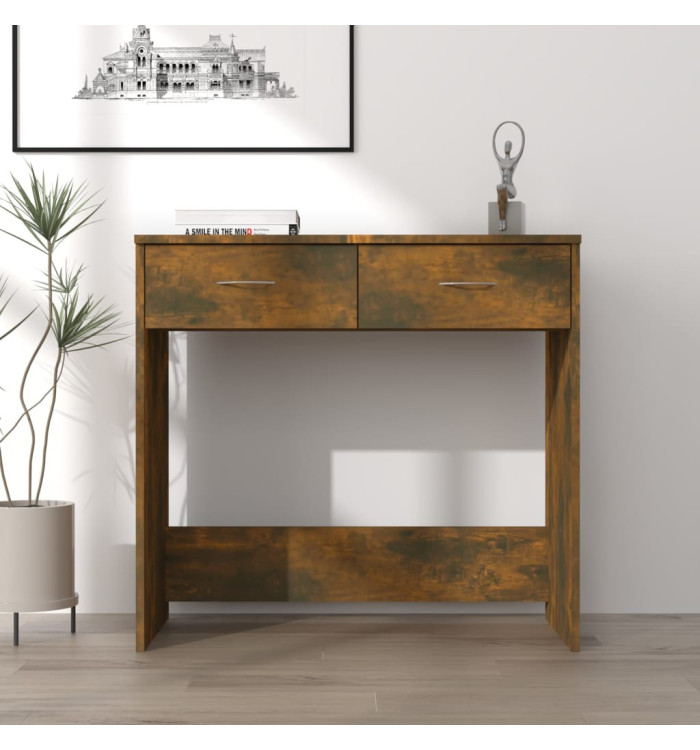 Bureau Chêne fumé 80x40x75 cm Bois d'ingénierie | Mobilier & Déco