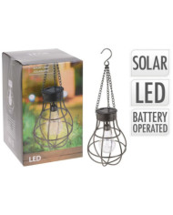 ProGarden Lampe à ampoule solaire Métal avec 10 LED | Mobilier & Déco